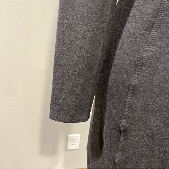 Athleta Illusion Elegant Gray long sleeve mini Dress - Picture 3 of 13